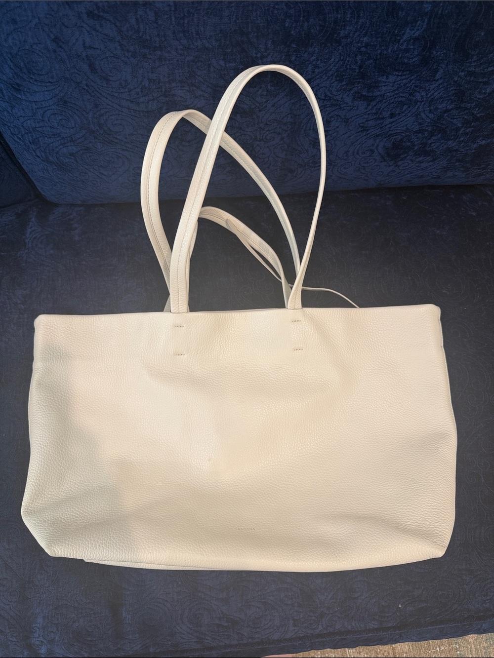 CUYANA Classic easy tote Ecru pebbled leather